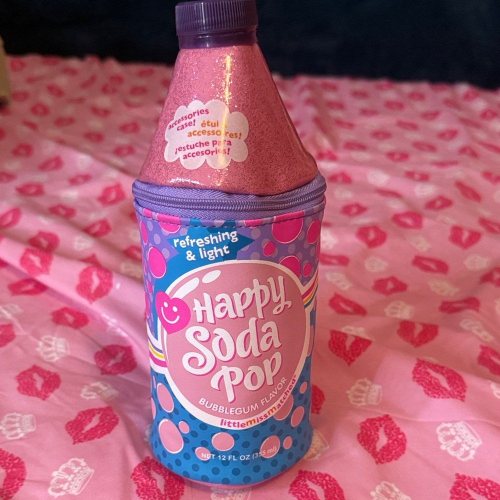 NWT Little miss matched soda bottle wristlet girls kids purse🎀🍬